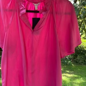 Crown & Ivy Bright Pink Blouse